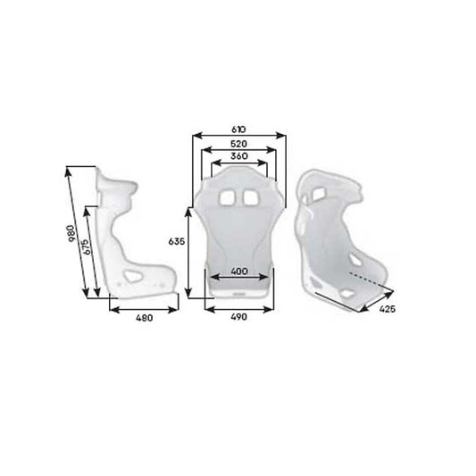 OMP HRC-R XL Fiberglass Racing Seat - FastLap Supply