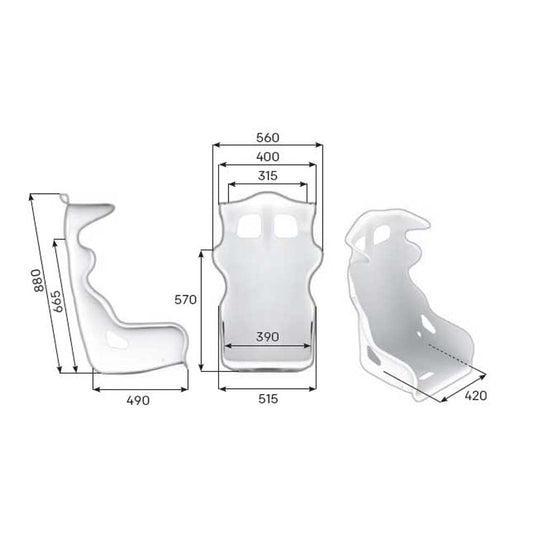 OMP HTE-R 400 Racing Seat - FastLap Supply