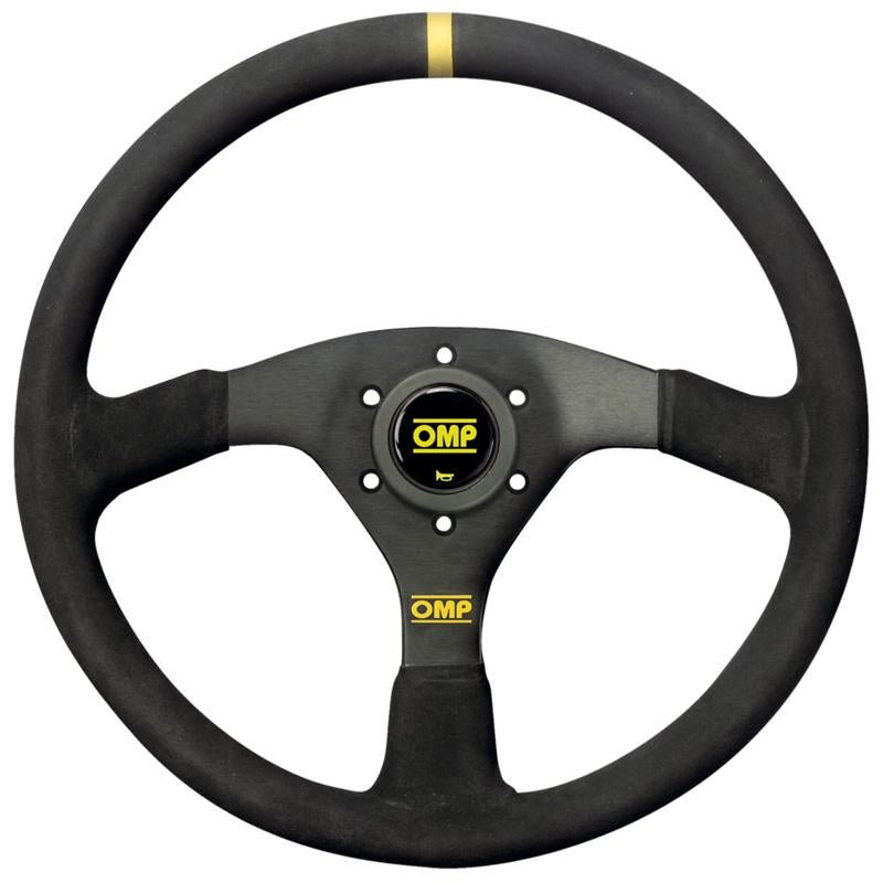 OMP Velocita Steering Wheel - Black Suede - FastLap Supply