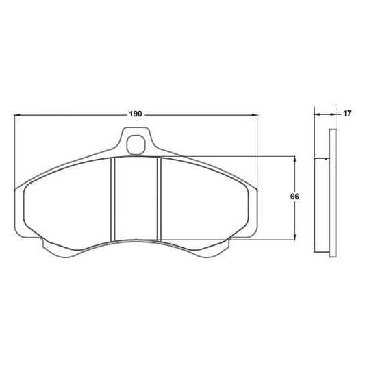 PFC Porsche 996/997 GT2 GT3 Turbo Front Brake Pads - 11 Compoud - 7819.11.17.44 - FastLap Supply