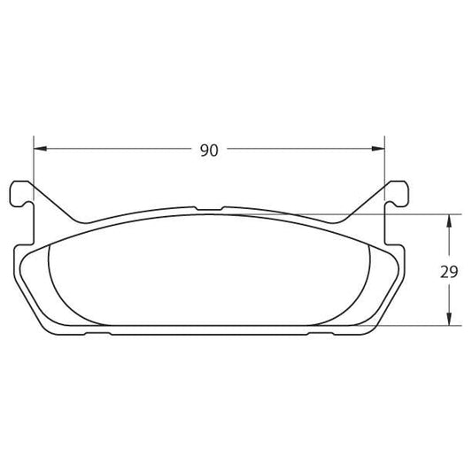 PFC Spec Miata (NA 1.6L) Rear Brake Pads - 08 Compound - 0458.08.13.44 - FastLap Supply