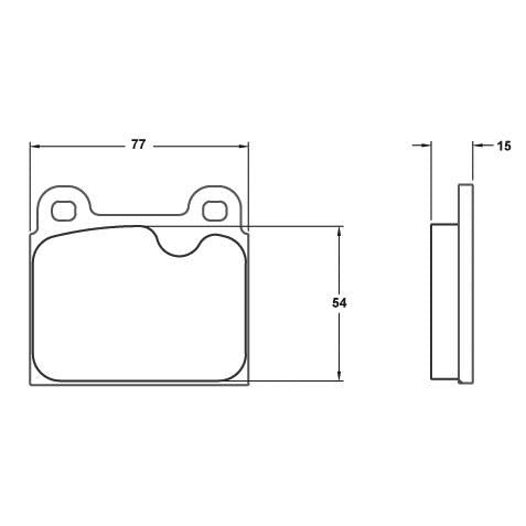 PFC Classic Porsche 911 1978-83 Front Brake Pads - 97 Compound - 0045.97.15.44