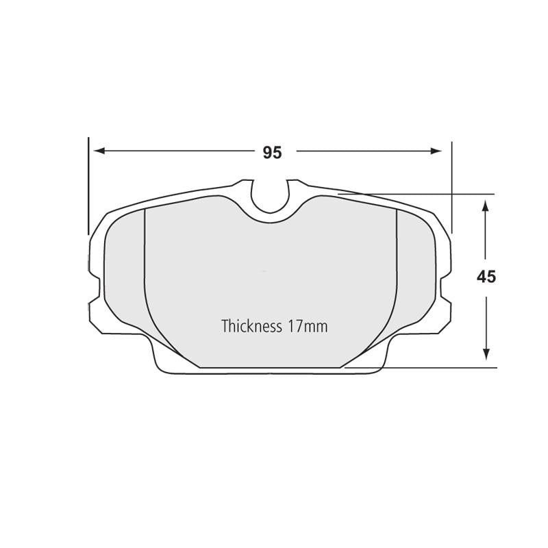 PFC BMW E30 3 Series Front Brake Pads - 08 Compound - 0278.08.17.44