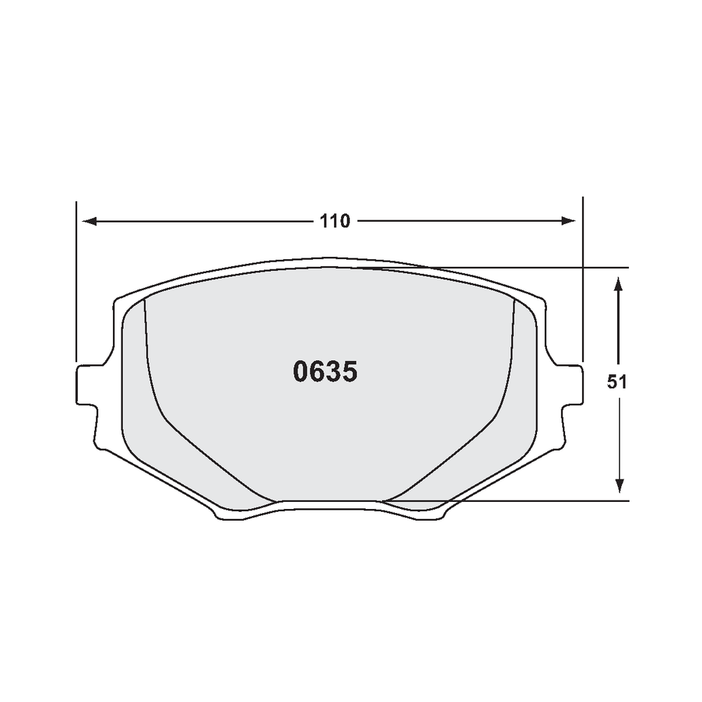 PFC Spec Miata (NA/NB 1.8L) Front Brake Pads - 11 Compound - 0635.11.13.44