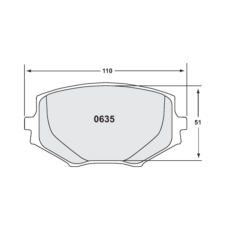 PFC Spec Miata (NA/NB 1.8L) Front Brake Pads - 11 Compound - 0635.11.13.44