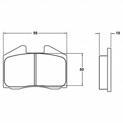 PFC Porsche / Ferrari Front &amp; Rear Brake Pads - 08 Compound - 7725.08.18.44 (0345-shape)