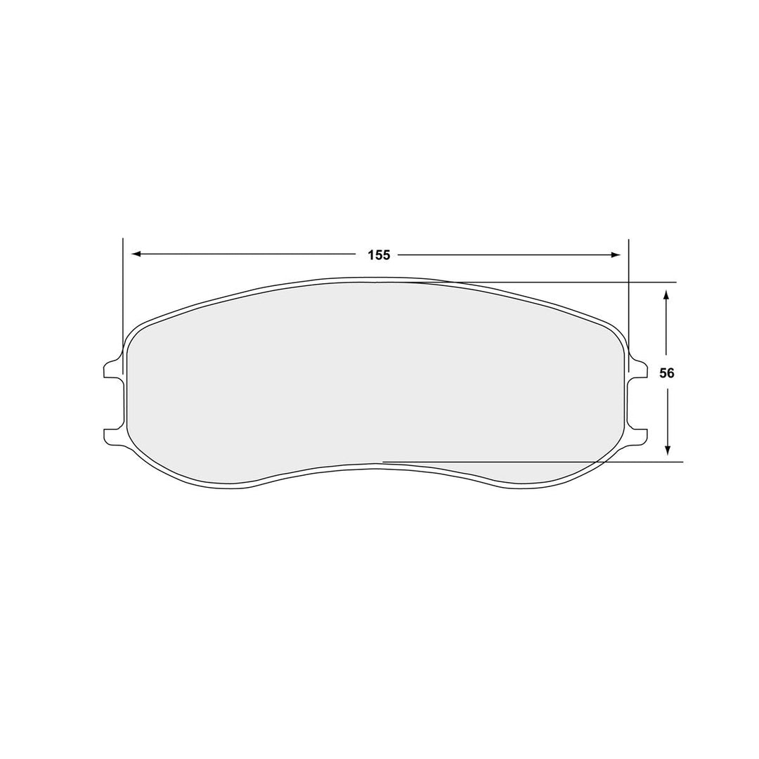 PFC Porsche 991 Cup / Cayman GT4 Clubsport Front Brake Pads - 331 Compound - 7968.331.28.44