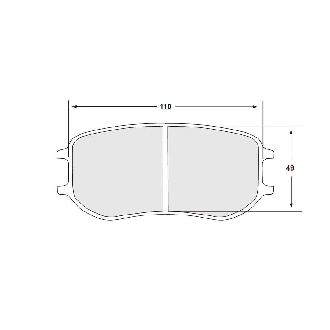 PFC Porsche 991 Cup / Cayman GT4 Clubsport Rear Brake Pads - 11 Compound  - 7969.11.26.44