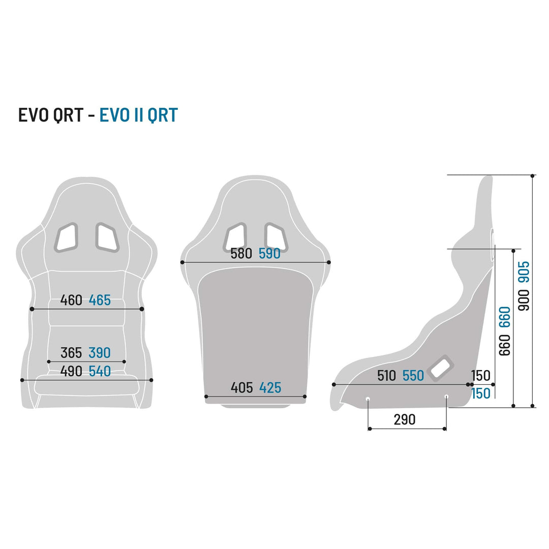 Sparco Evo QRT Sky Fiberglass Racing Seat