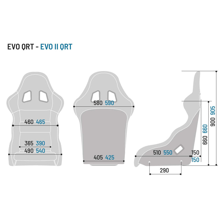 Sparco Evo QRT Sky Fiberglass Racing Seat