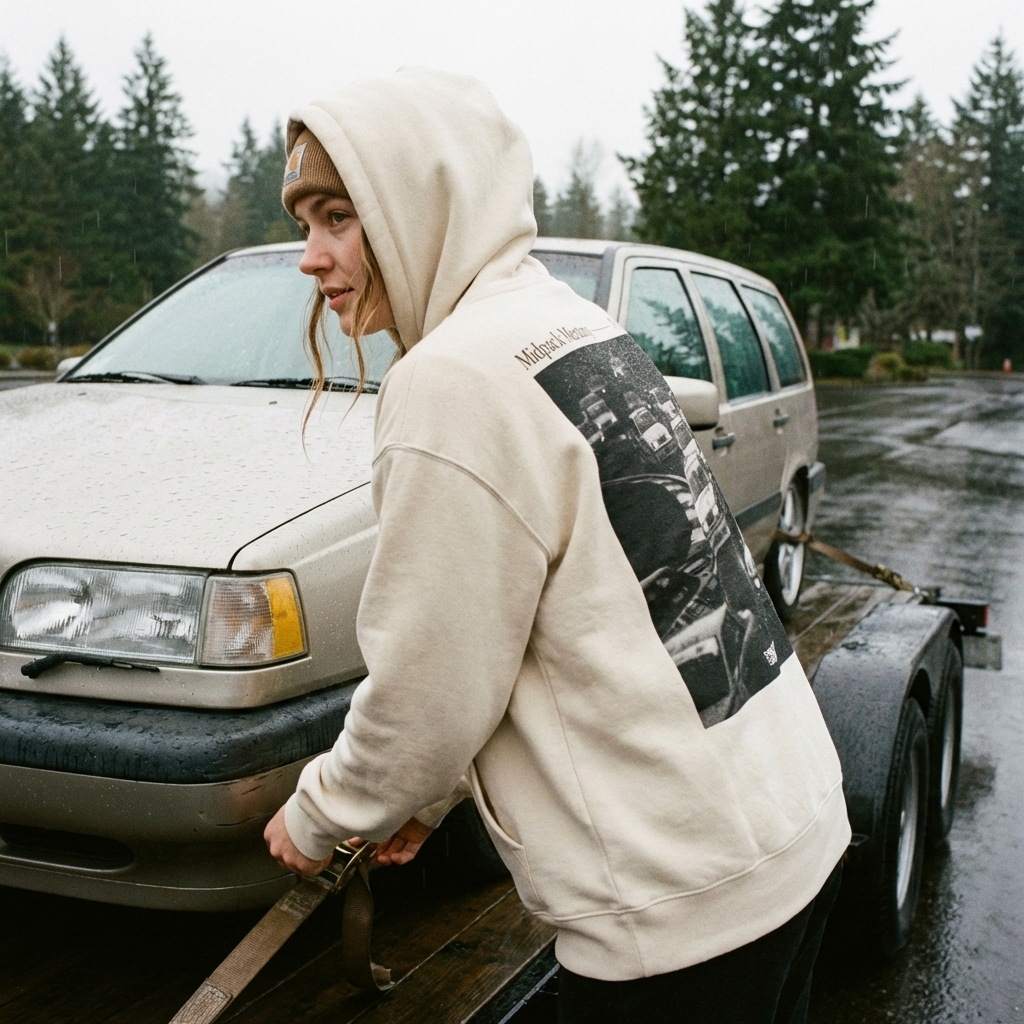 FastLap Supply Midpack in the Rain - Heavyweight Hoodie