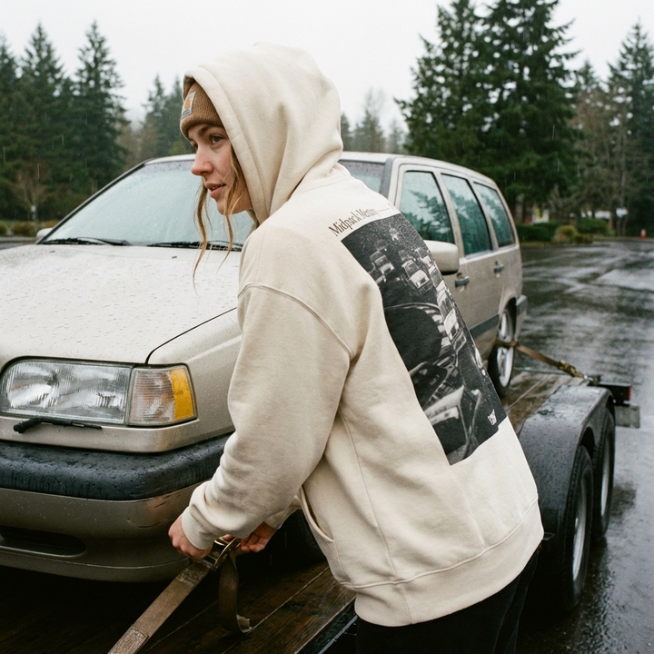 FastLap Supply Midpack in the Rain - Heavyweight Hoodie