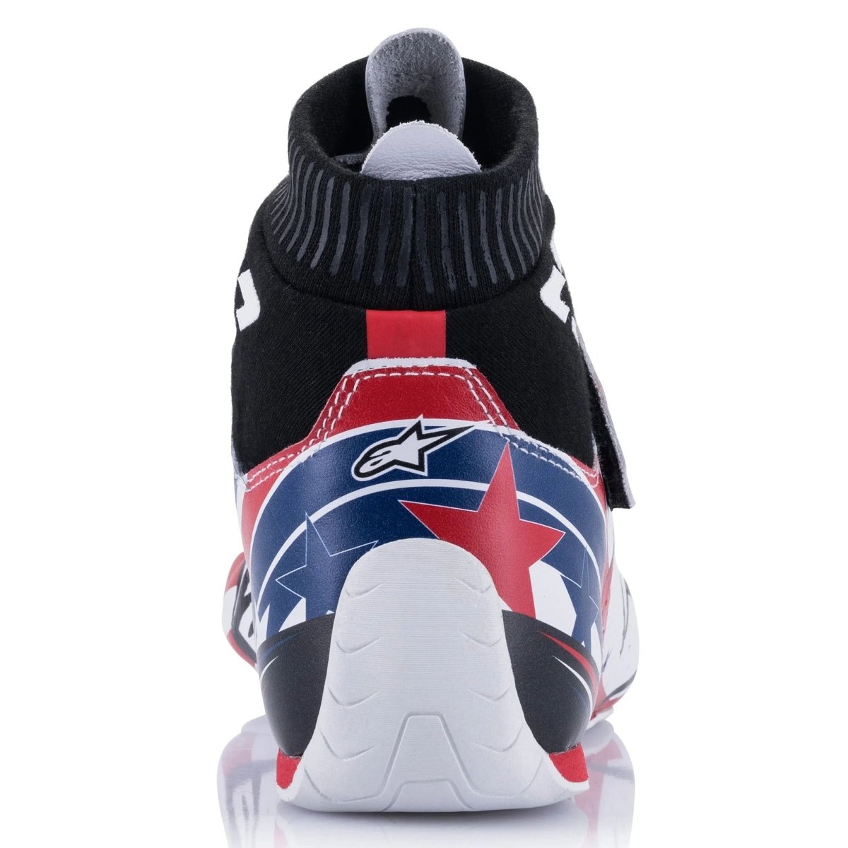 Alpinestars Supermono v2 Liberty Racing Shoes (Size: 12, White/Red/Blue) - FastLap Supply