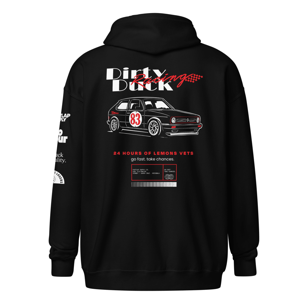 Dirty Duck Racing - Heavyweight Zip Hoodie - FastLap Supply