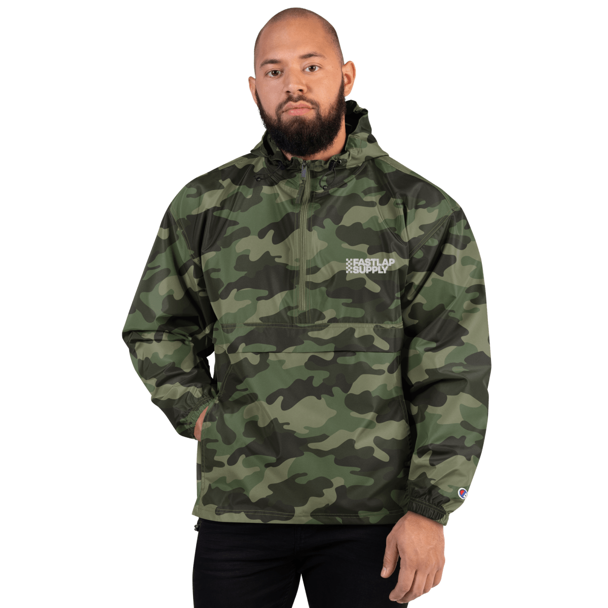 FastLap Supply - Embroidered Champion Packable Jacket - FastLap Supply