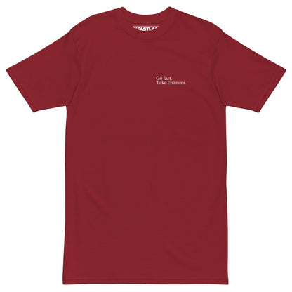 FastLap Supply Go Fast. Take Chances. - premium heavyweight T-Shirt - FastLap Supply