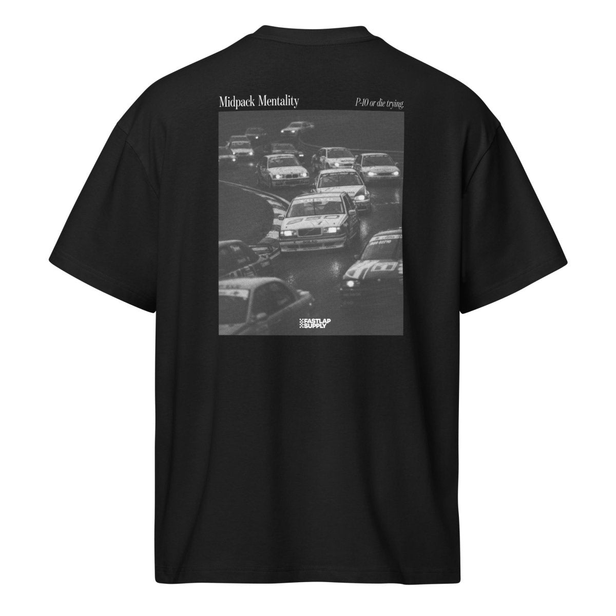 FastLap Supply Midpack in the Rain - boxy tee - FastLap Supply