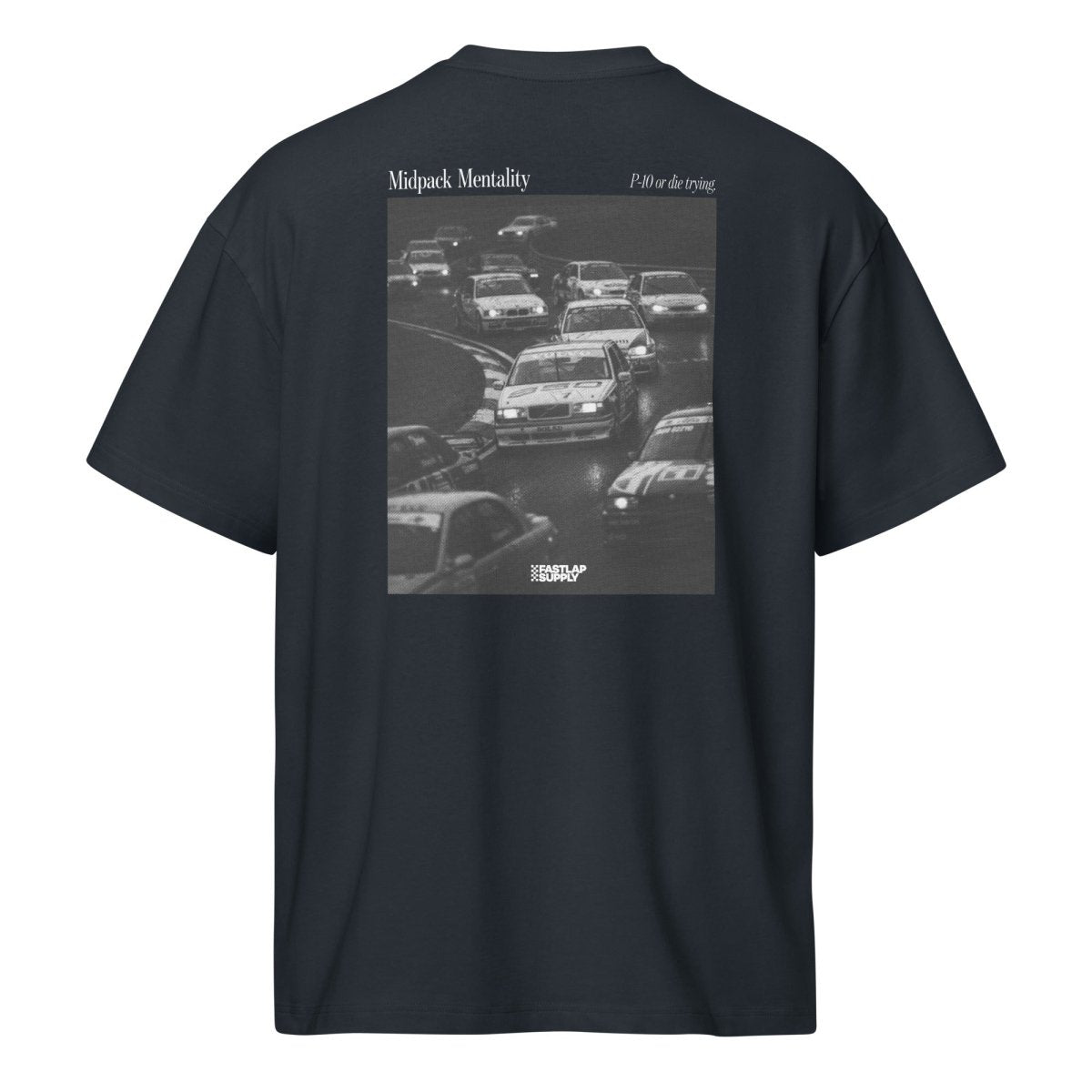 FastLap Supply Midpack in the Rain - boxy tee - FastLap Supply