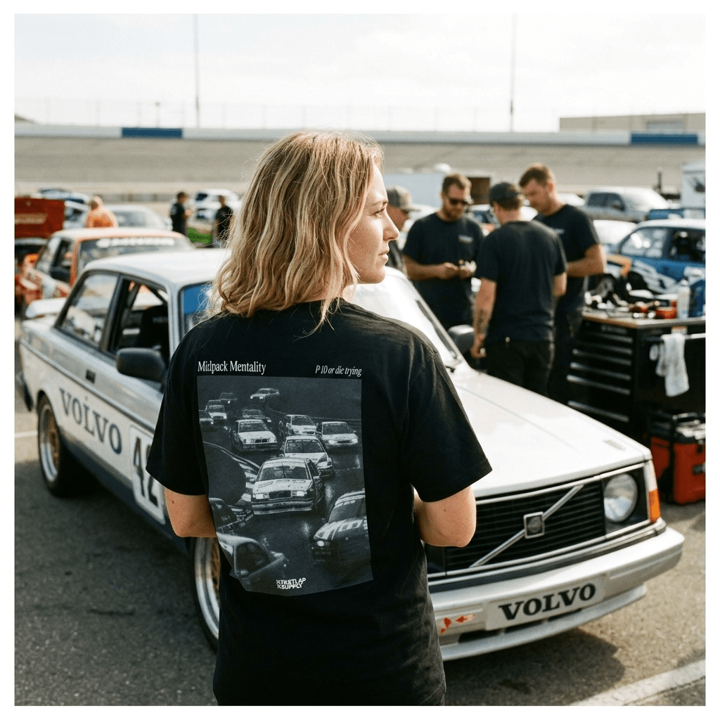FastLap Supply Midpack in the Rain - Heavyweight T-Shirt - FastLap Supply