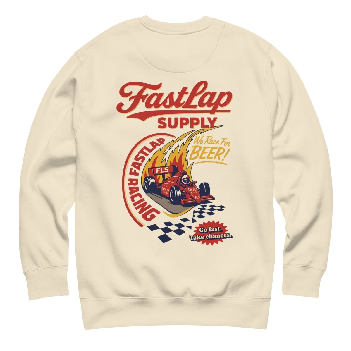 FastLap Supply We Race For Beer Premium Sweatshirt - FastLap Supply