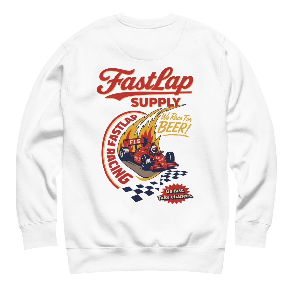 FastLap Supply We Race For Beer Premium Sweatshirt - FastLap Supply