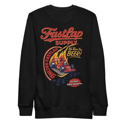 FastLap Supply We Race For Beer Premium Sweatshirt - FastLap Supply
