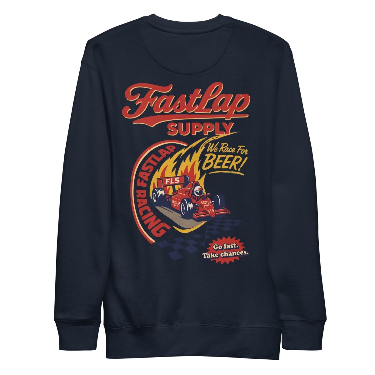 FastLap Supply We Race For Beer Premium Sweatshirt - FastLap Supply