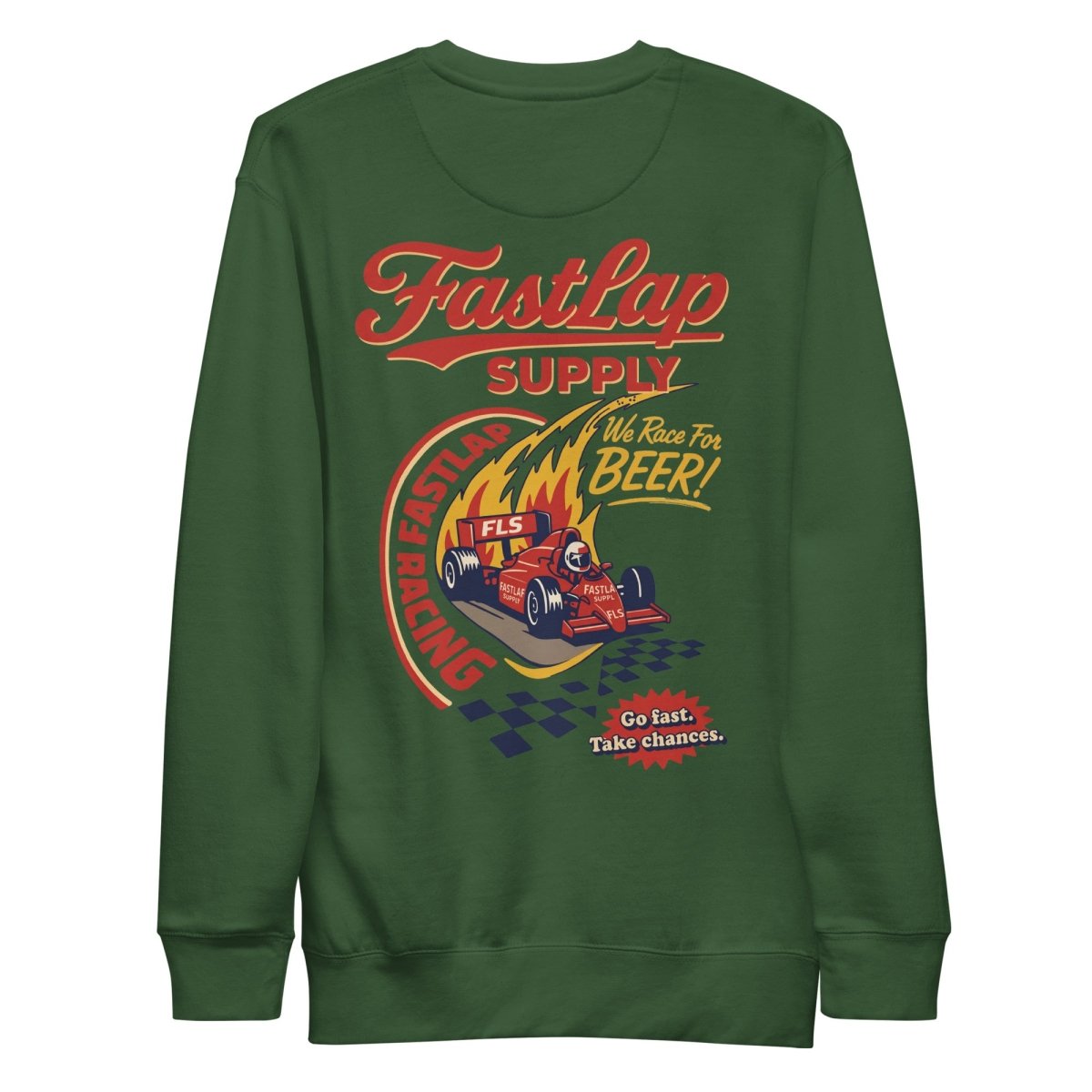 FastLap Supply We Race For Beer Premium Sweatshirt - FastLap Supply