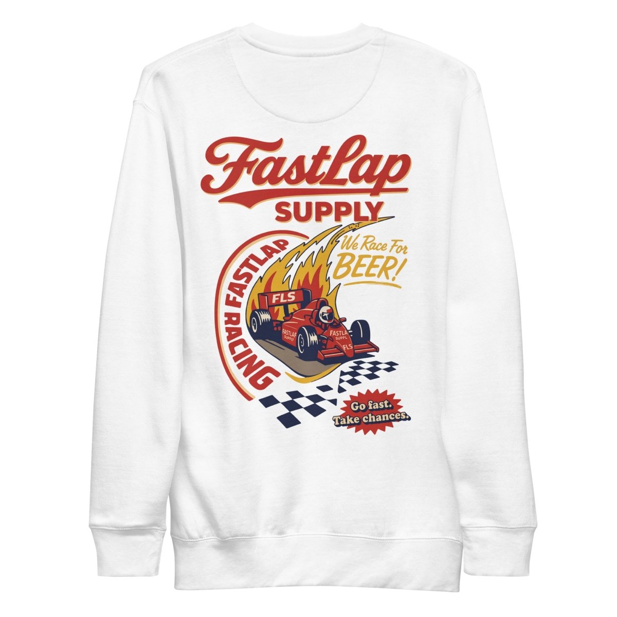 FastLap Supply We Race For Beer Premium Sweatshirt - FastLap Supply