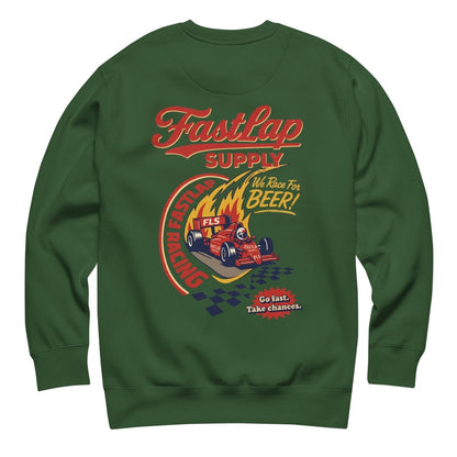 FastLap Supply We Race For Beer Premium Sweatshirt - FastLap Supply