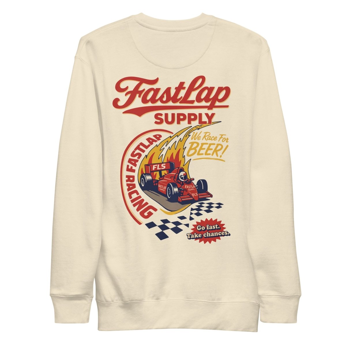 FastLap Supply We Race For Beer Premium Sweatshirt - FastLap Supply
