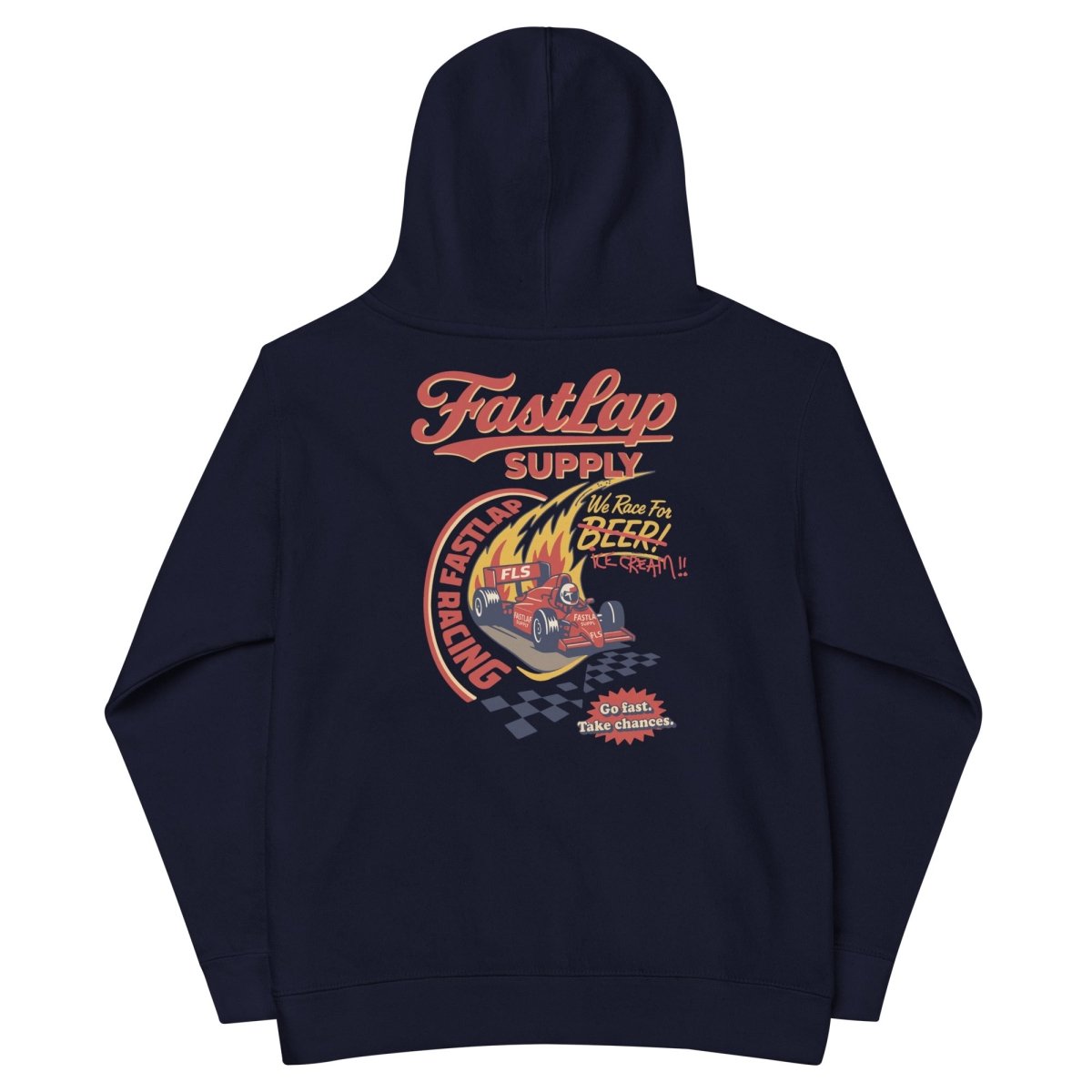 FastLap Supply We Race For Ice Cream Kids fleece hoodie - FastLap Supply