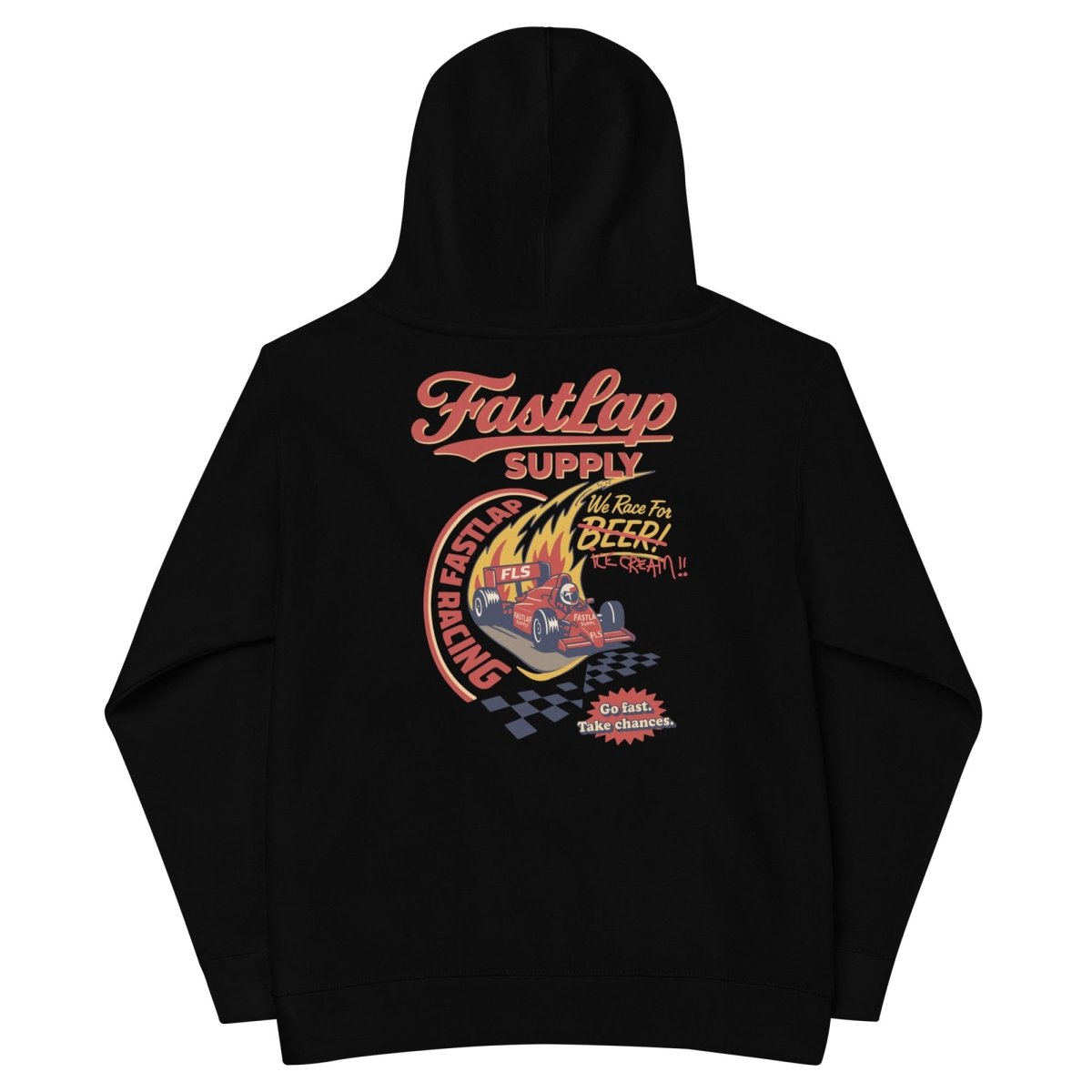 FastLap Supply We Race For Ice Cream Kids fleece hoodie - FastLap Supply