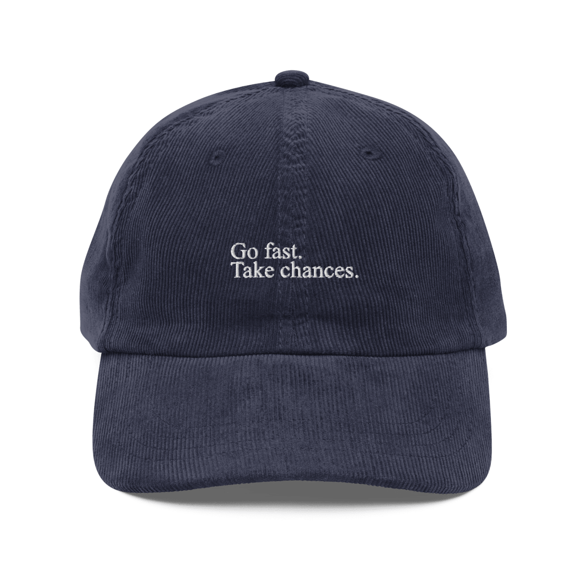 Go Fast. Take Chances. - Corduroy Throwback Hat - FastLap Supply