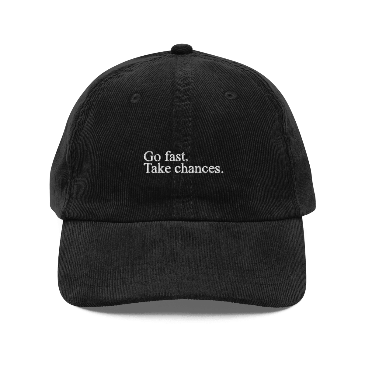 Go Fast. Take Chances. - Corduroy Throwback Hat - FastLap Supply