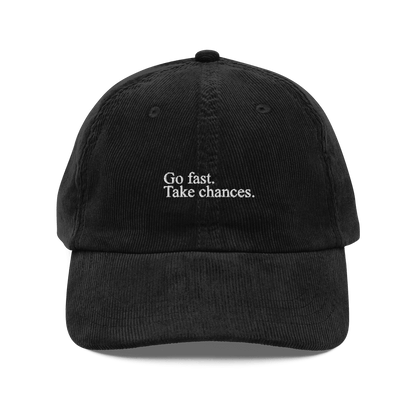 Go Fast. Take Chances. - Corduroy Throwback Hat - FastLap Supply