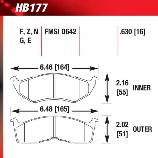 Hawk HB177M.630 Racing Pad - Black Compound - FastLap Supply