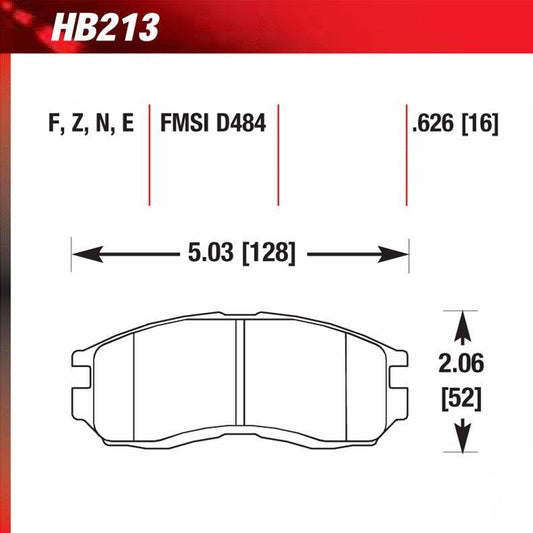Hawk HB213F.626 Street Performance Pad - HPS Compound - FastLap Supply