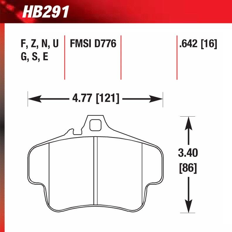 Hawk HB291S.642 Racing Pad - HT-10 Compound - FastLap Supply