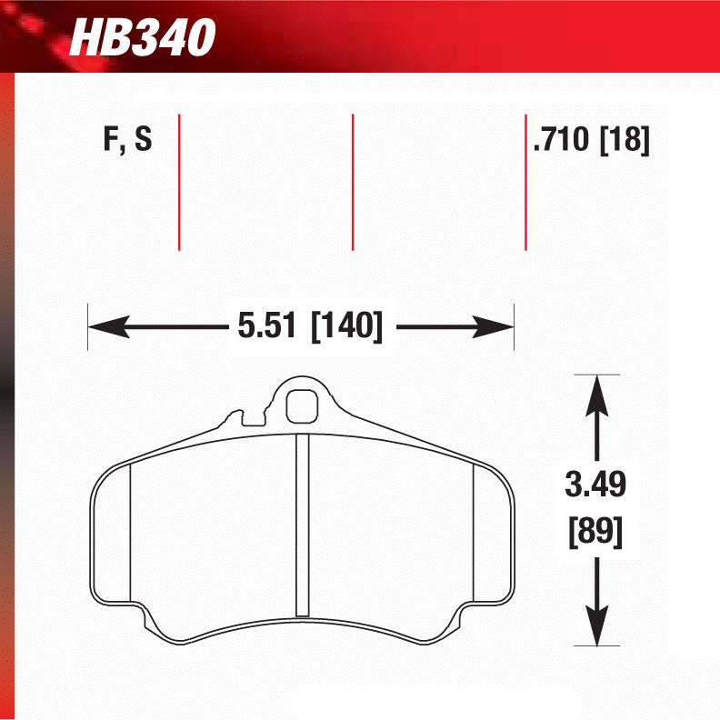 Hawk HB340S.710 Racing Pad - HT-10 Compound - FastLap Supply