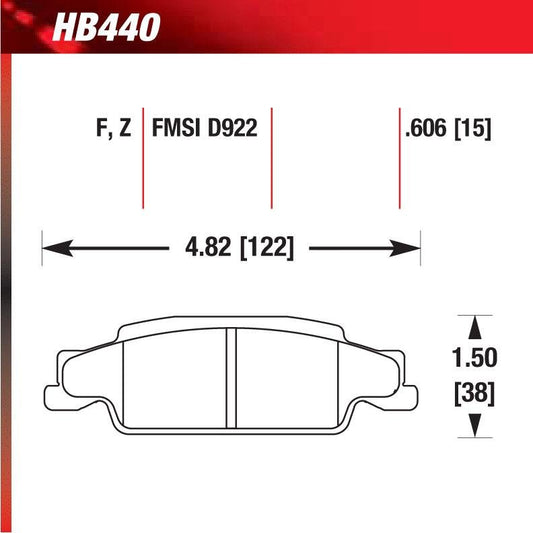 Hawk HB440F.606 Street Performance Pad - HPS Compound - FastLap Supply