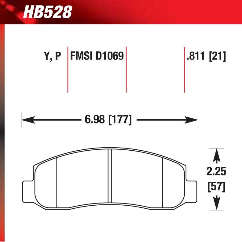 Hawk HB528P.811 SD Superduty Truck/SUV Severe-Duty Pad - FastLap Supply