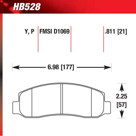 Hawk HB528P.811 SD Superduty Truck/SUV Severe-Duty Pad - FastLap Supply