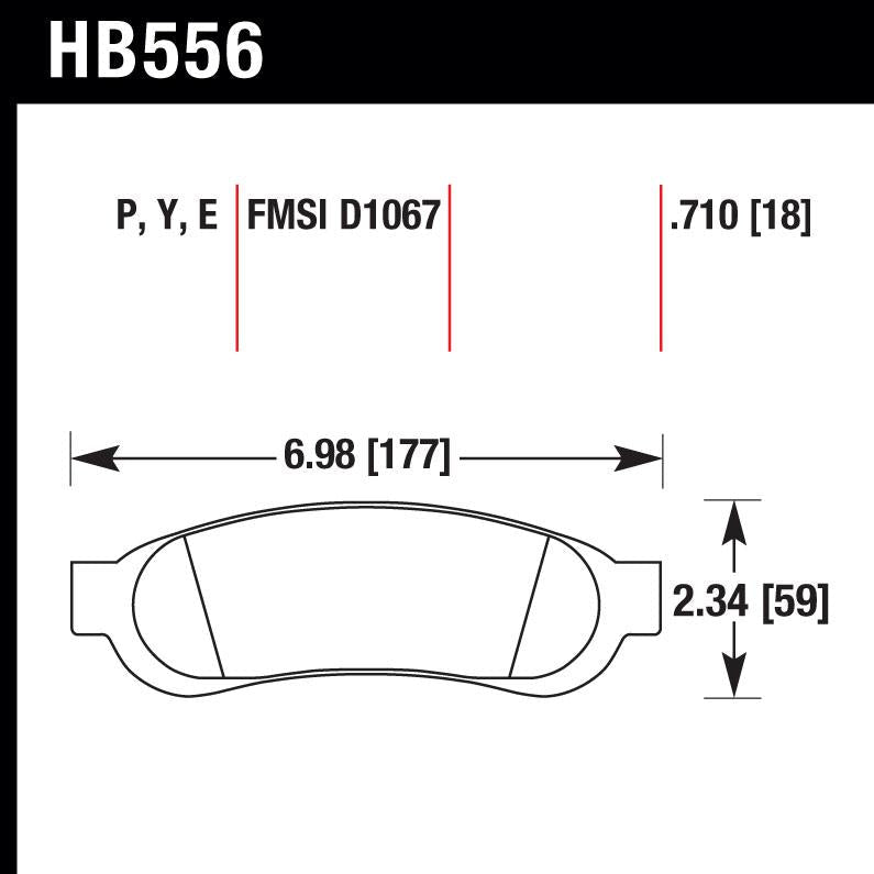 Hawk HB556P.710 Superduty Truck/SUV Severe-Duty Pad - FastLap Supply
