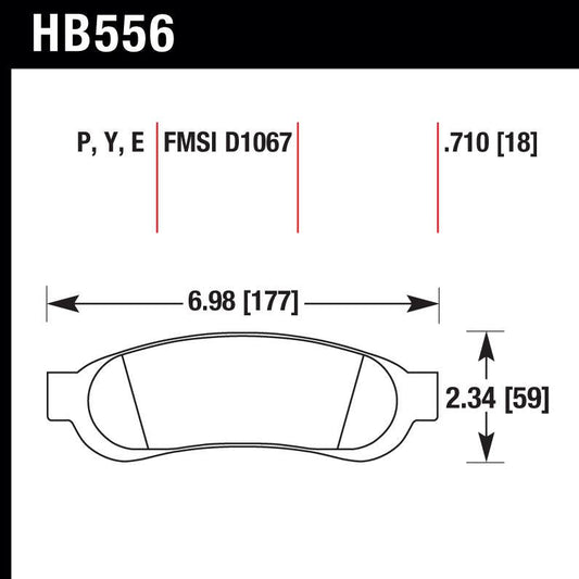 Hawk HB556P.710 Superduty Truck/SUV Severe-Duty Pad - FastLap Supply