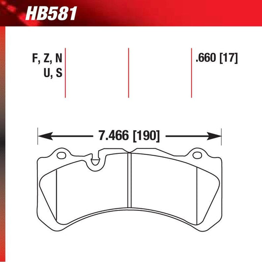 Hawk HB581F.605 Street Performance Pad - HPS Compound - FastLap Supply
