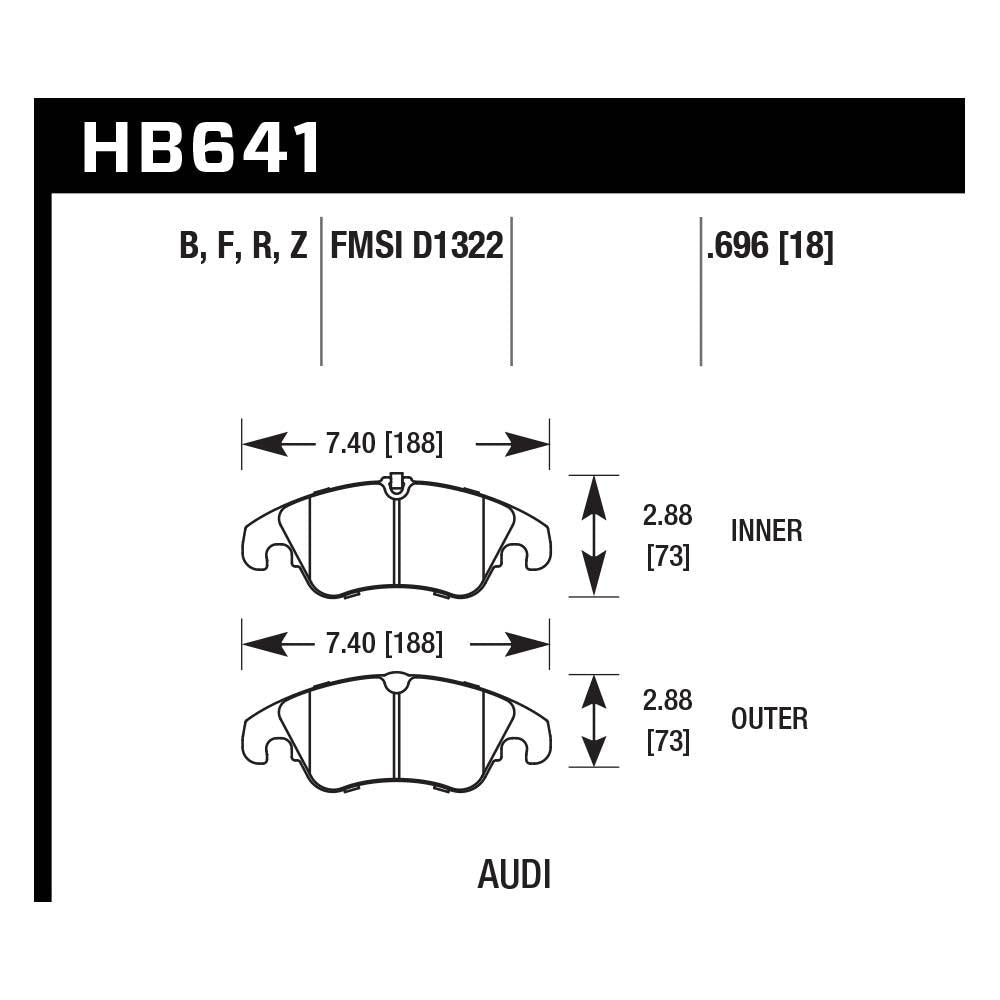 Hawk HB641B.696 Street Performance Pad - HPS 5.0 Compound - FastLap Supply