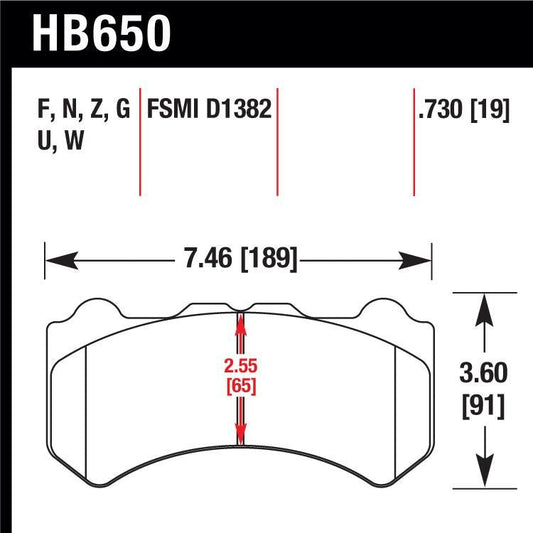 Hawk HB650Z.730 Performance Ceramic Street Pad - FastLap Supply