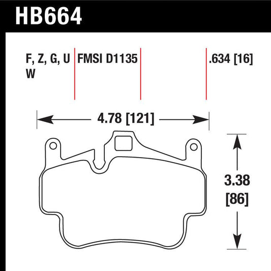 Hawk HB664F.634 Street Performance Pad - HPS Compound - FastLap Supply
