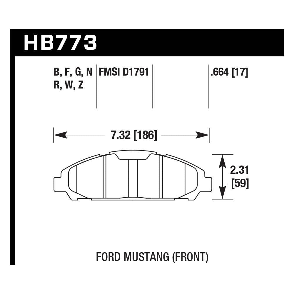 Hawk HB773F.664 Street Performance Pad - HPS Compound - FastLap Supply